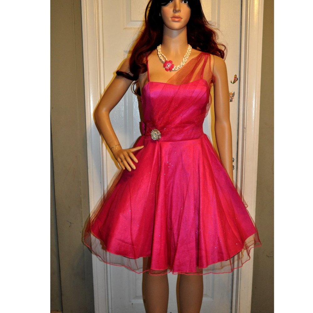 Elegant Pink Strapless Dress